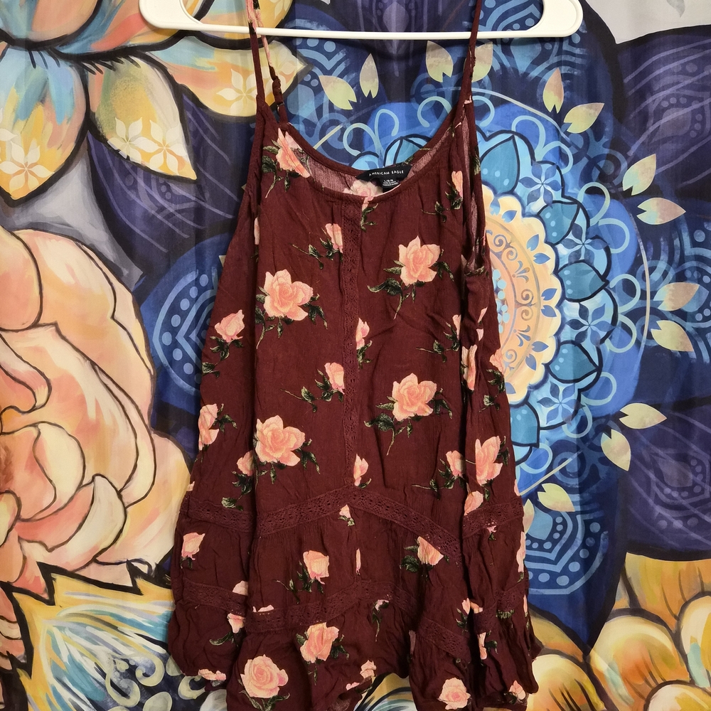 American Eagle Outfitters Rose Print Camisole
